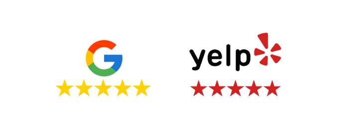 Yelp and Google Reviews Yelp and Google reviews